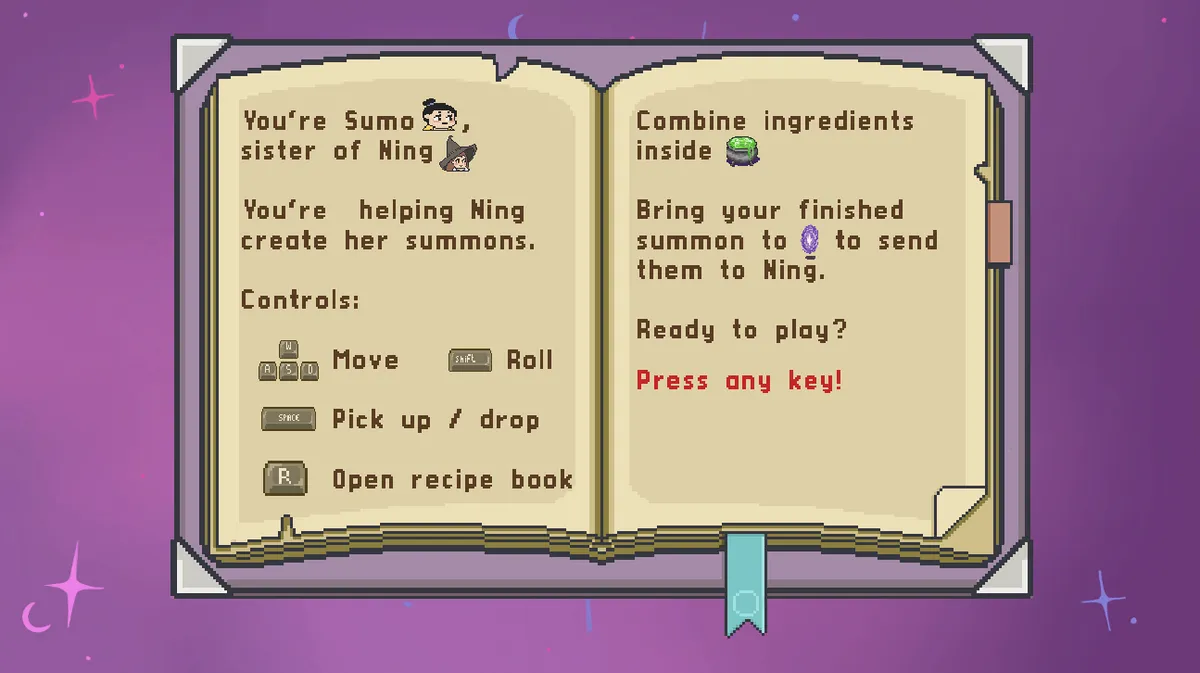 Image accompanying Ludum Dare 55: Sumo & Ning – Summoning!